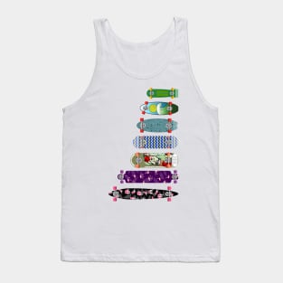 Skateboard Size Comparison Chart Tank Top